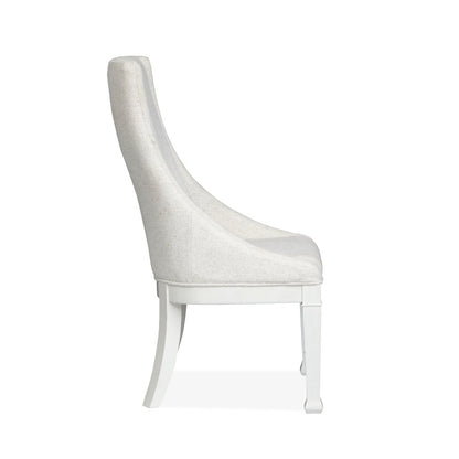 Kingston Whisper White And Cerused Nutmeg Upholstered Host Chair Two Pack