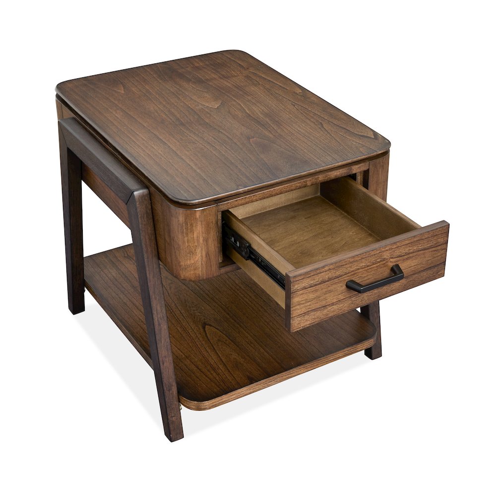 Hallie Milk Chocolate And Dark Chocolate Rectangular End Table