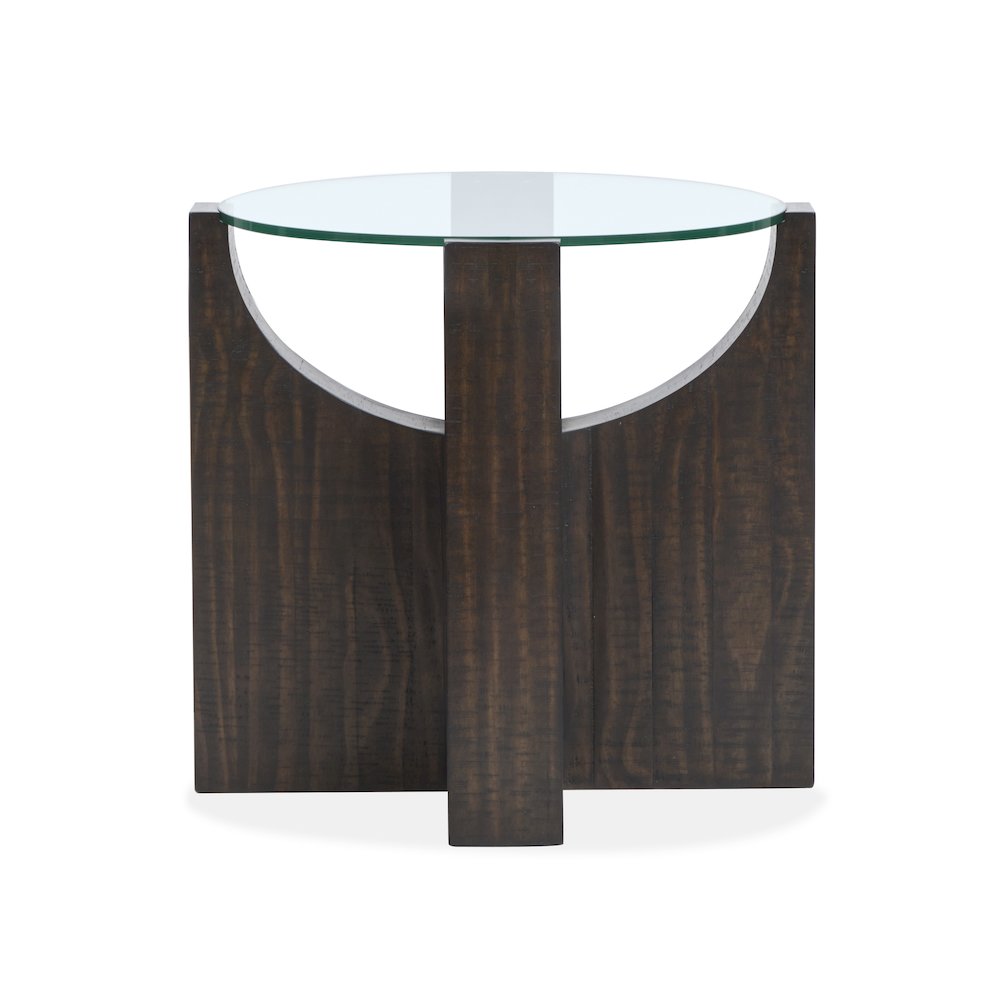 Beckham Rustic Tavern Round Accent Table