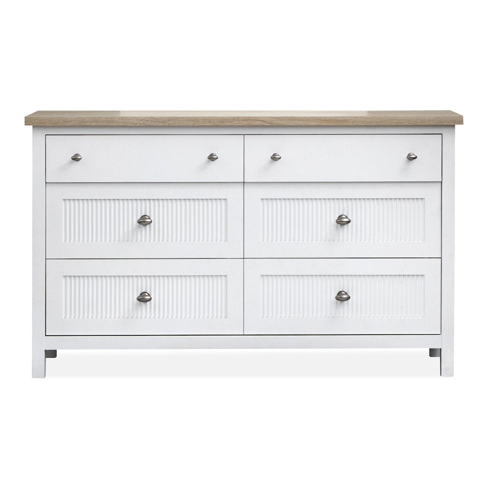 Windmill Harbour White Whisp And Sand Double Drawer Dresser