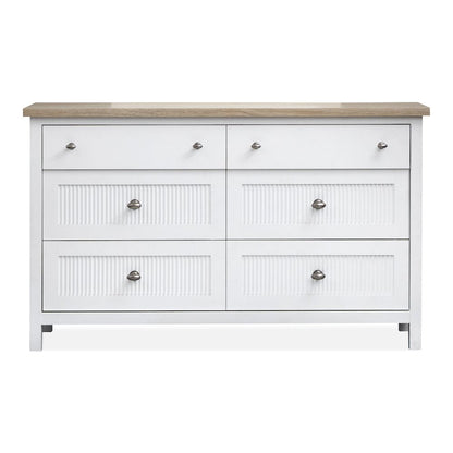 Windmill Harbour White Whisp And Sand Double Drawer Dresser