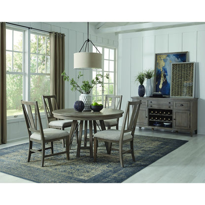 Paxton Place Dovetail Grey 52" Round Dining Table