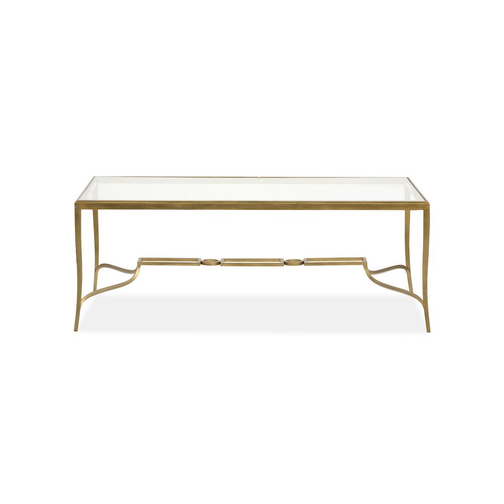 Lorena Burnished Brass Rectangular Cocktail Table