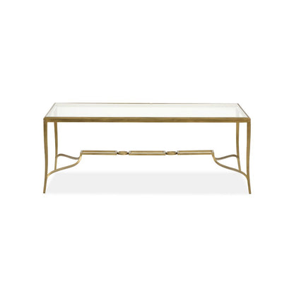 Lorena Burnished Brass Rectangular Cocktail Table