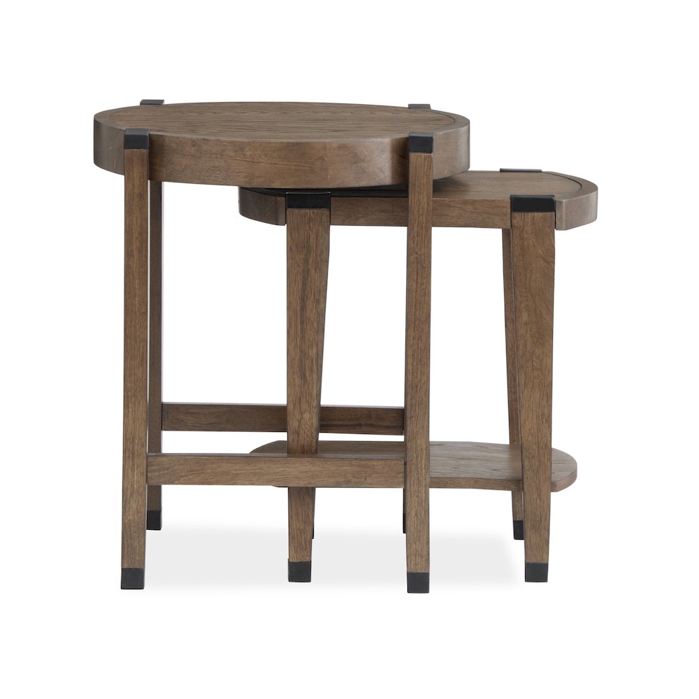 Kaysen Wallaby And Matte Black Nesting End Table