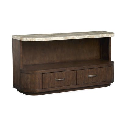 Mcpherson Burnt Umber Demilune Sofa Table