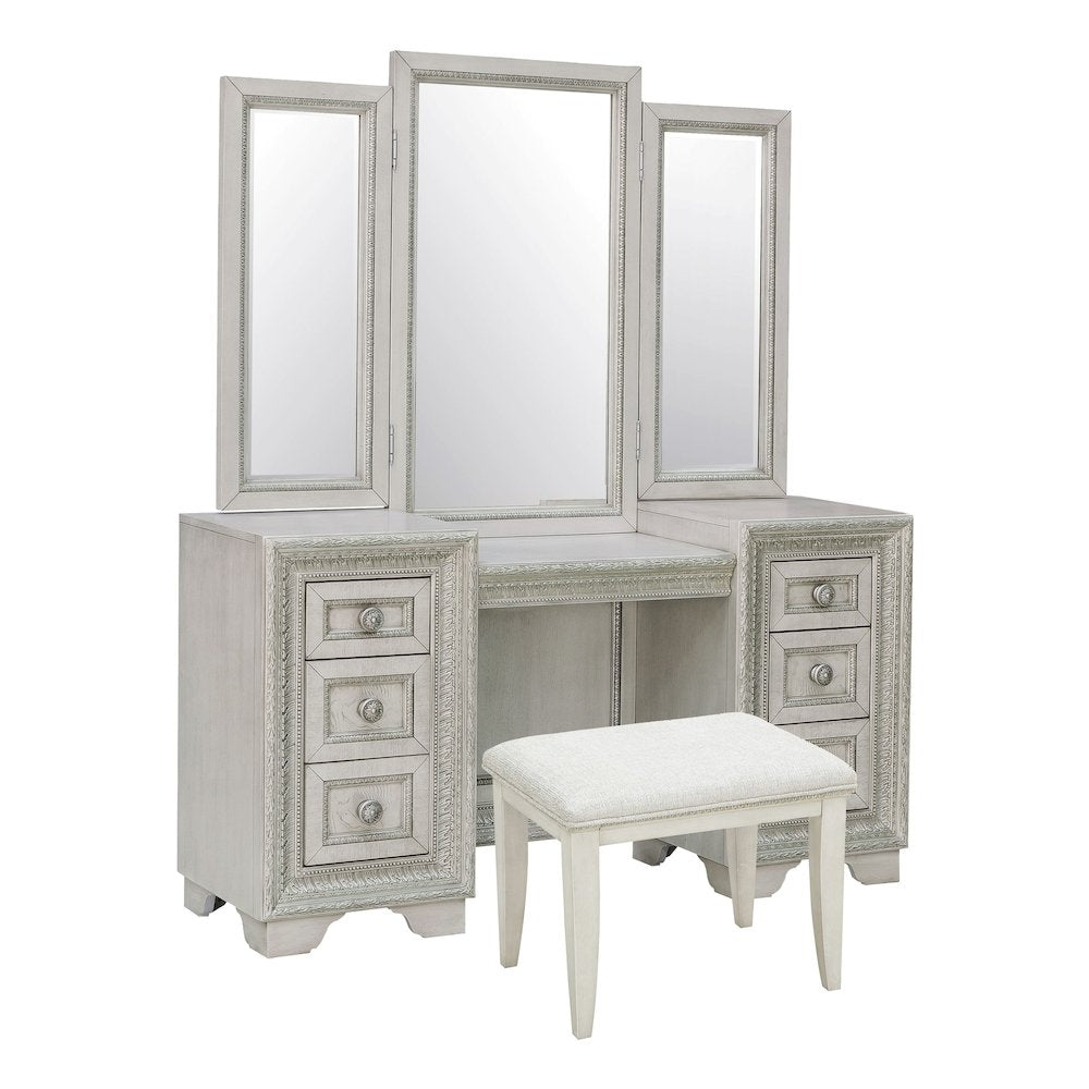 Pulaski Camila Creamy White Vanity Set