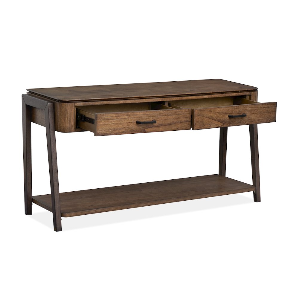 Hallie Milk Chocolate And Dark Chocolate Rectangular Sofa Table