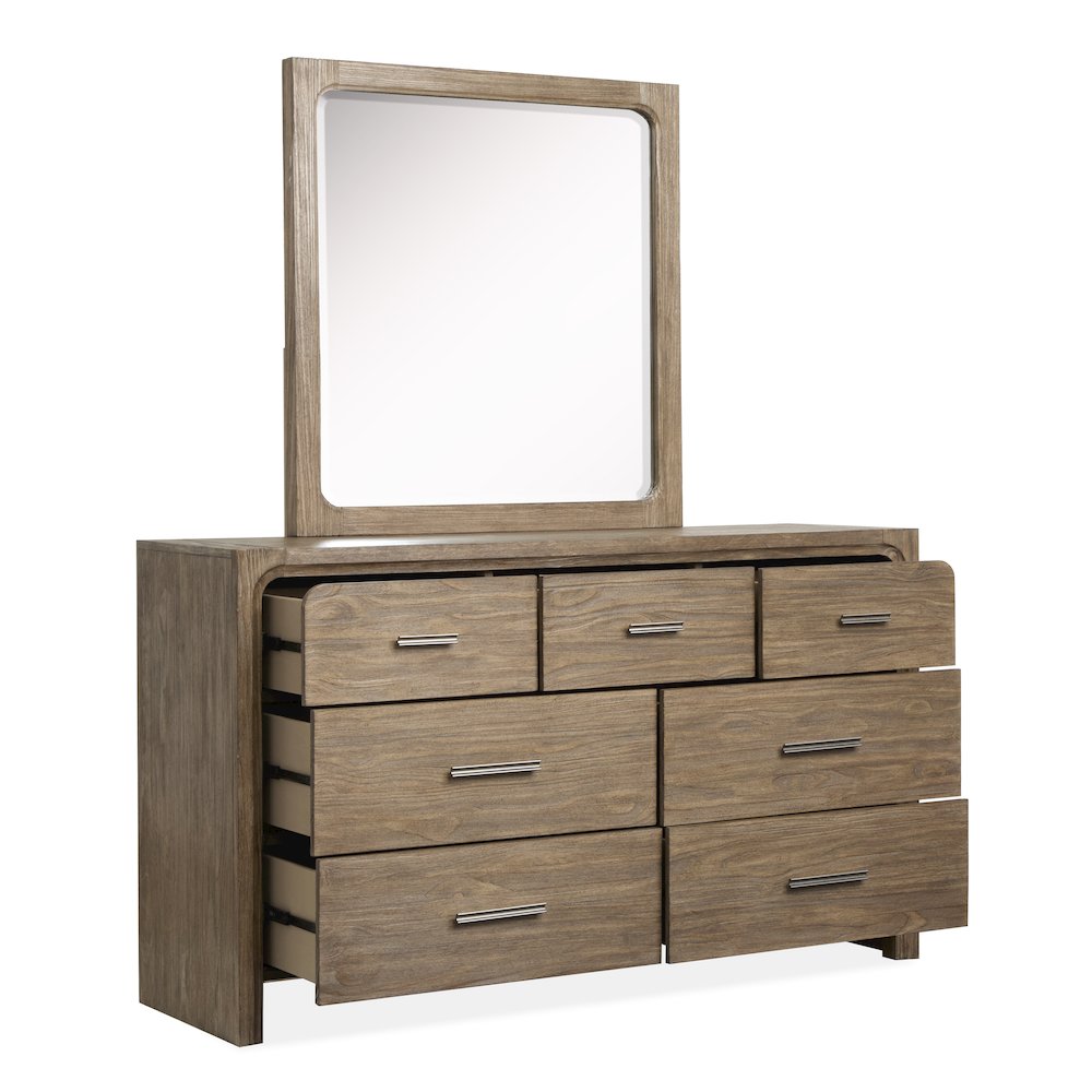 Westbourne Dark Umber Dresser With Portrait Mirror