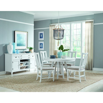 Heron Cove Chalk White And Dovetail Grey 52" Round Dining Table