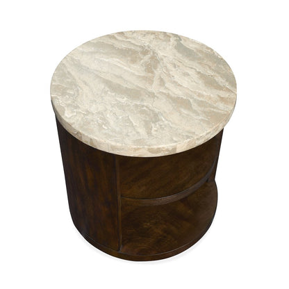 Mcpherson Burnt Umber Round End Table