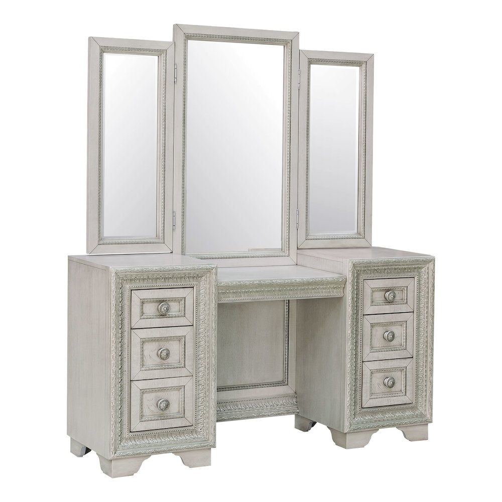 Pulaski Camila Creamy White Vanity With Mirror