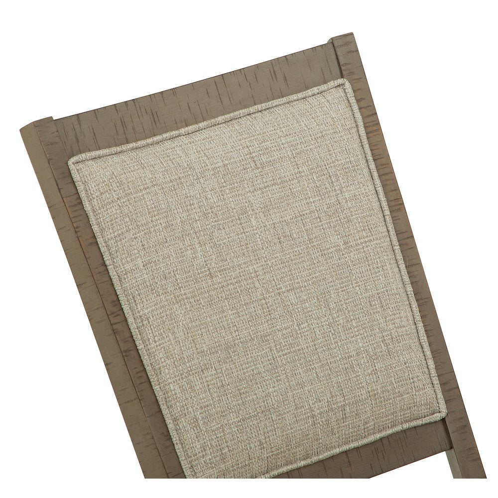Paxton Place Dovetail Grey Step Upholstered Side Chair Two Pack