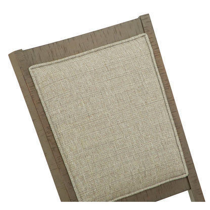 Paxton Place Dovetail Grey Step Upholstered Side Chair Two Pack