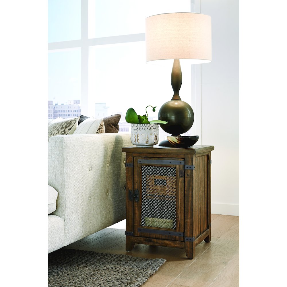 Chesterfield Farmhouse Timber Chairside End Table