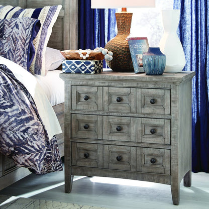 Paxton Place Dovetail Grey Drawer Nightstand
