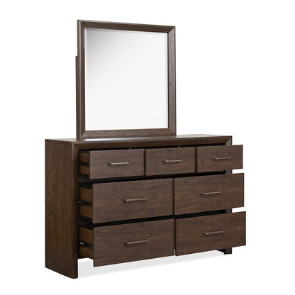 Llewellyn Columbian Walnut Dresser With Portrait Mirror