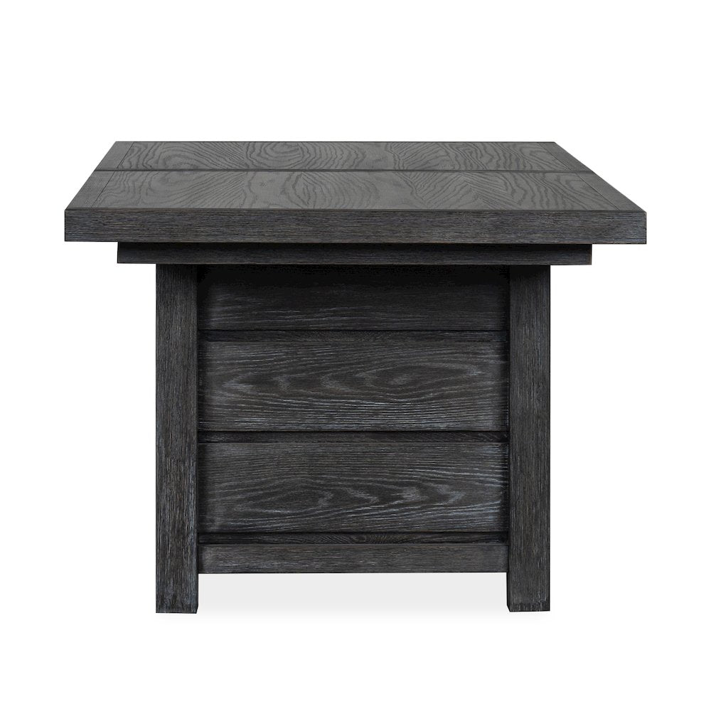 Plum Creek Ravenwood Black Extendable Trestle Dining Table