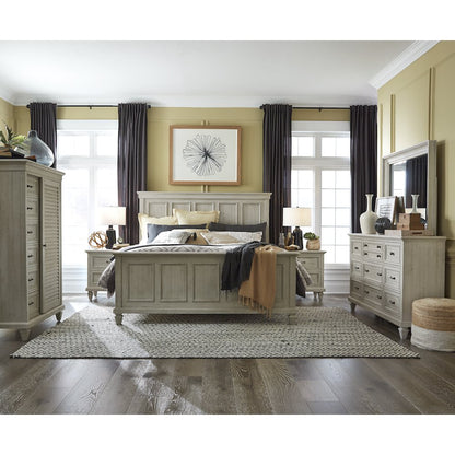 Newport Alabaster Queen Panel Bed