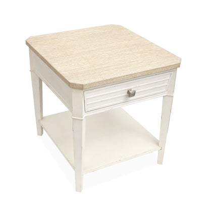 Echo Isles Sea Pearl And Driftwood Rectangular End Table