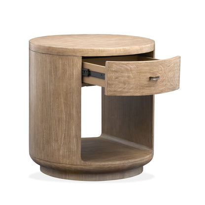 Sanford Chateau Brown Round End Table