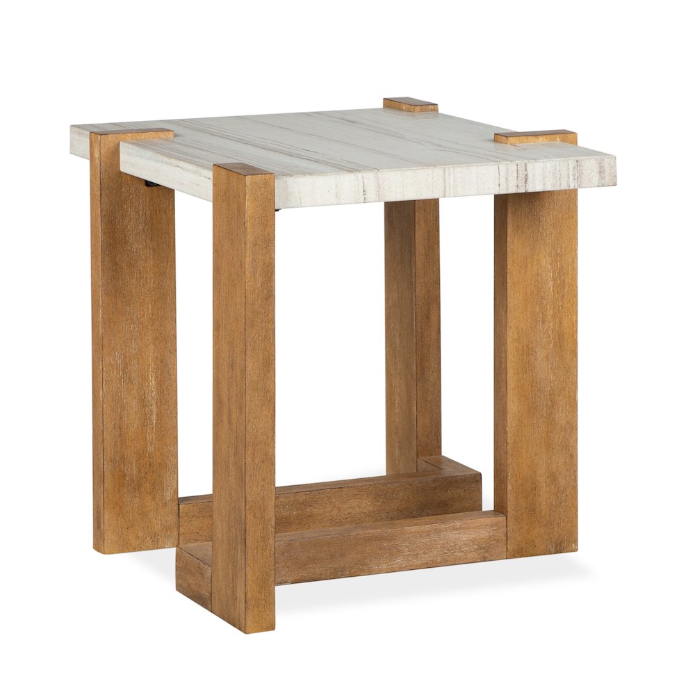 Carrington Honey Wheat Rectangular End Table