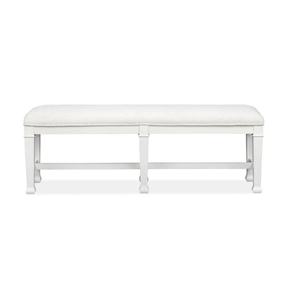 Kingston Whisper White And Cerused Nutmeg Bench