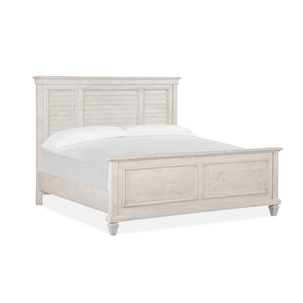 Newport Alabaster King Shutter Panel Bed