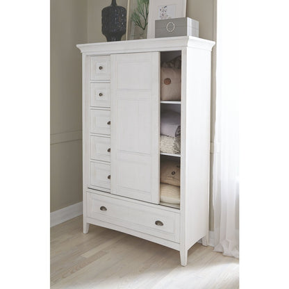 Heron Cove Chalk White And Dovetail Grey Door Chest