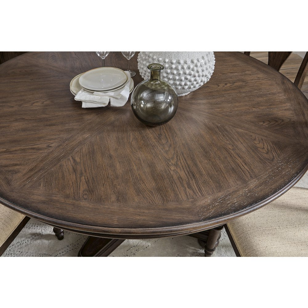 Pulaski Saddle Creek Timber Brown Round Dining Table