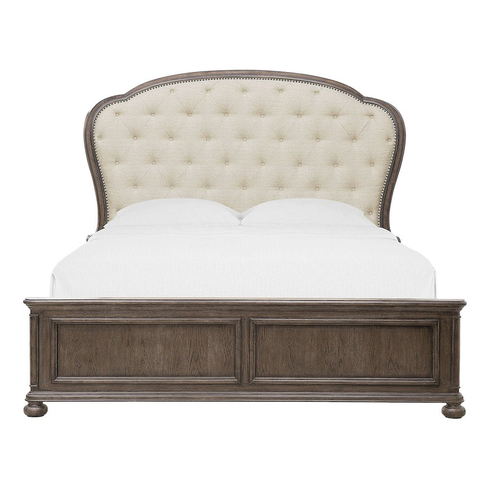 Pulaski Saddle Creek Timber Brown Queen Upholstered Bed