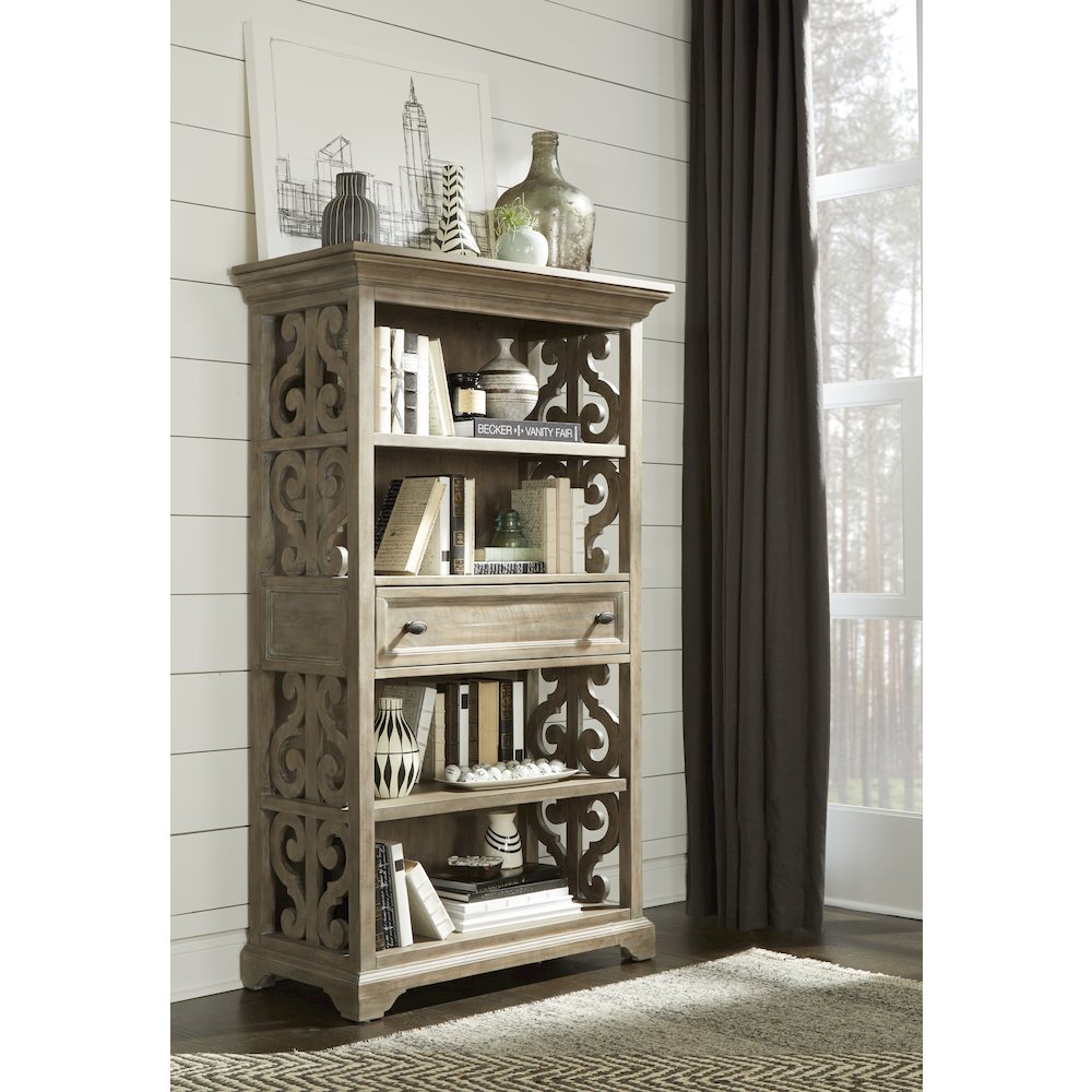 Tinley Park Dove Tail Grey Bookcase