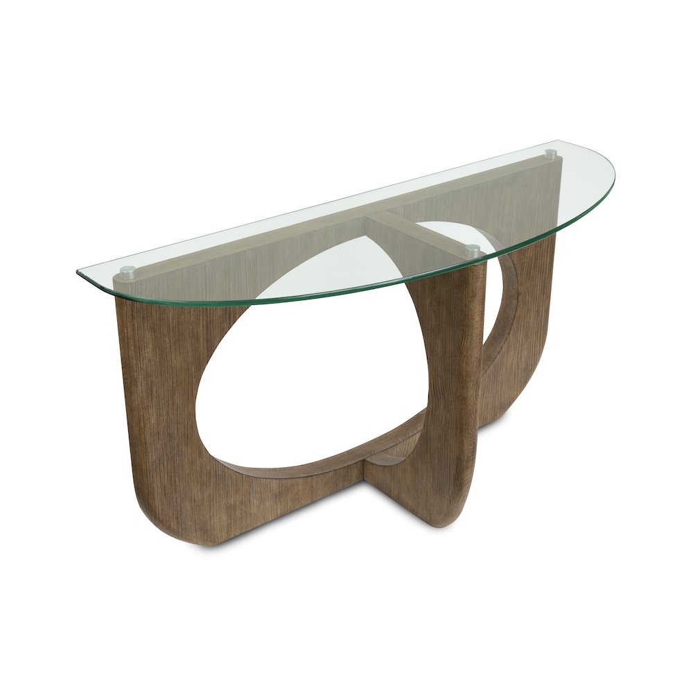 Lainey Almond Demilune Sofa Table