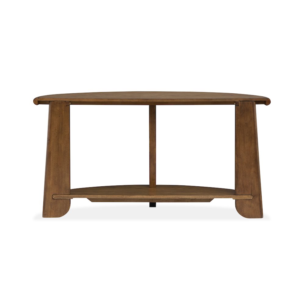 Tanner Tawny Brown Demilune Sofa Table
