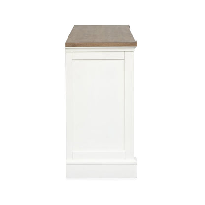 Kingston Whisper White And Cerused Nutmeg Credenza
