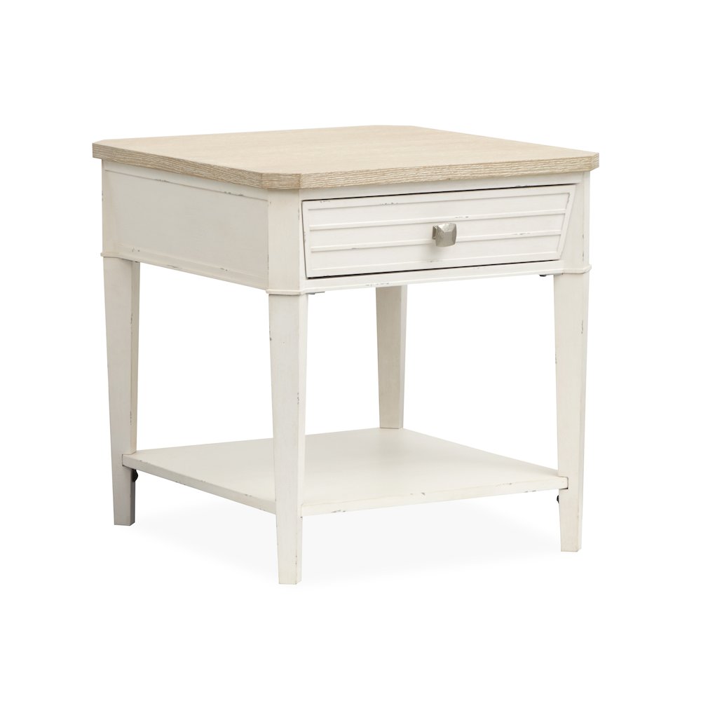 Echo Isles Sea Pearl And Driftwood Rectangular End Table