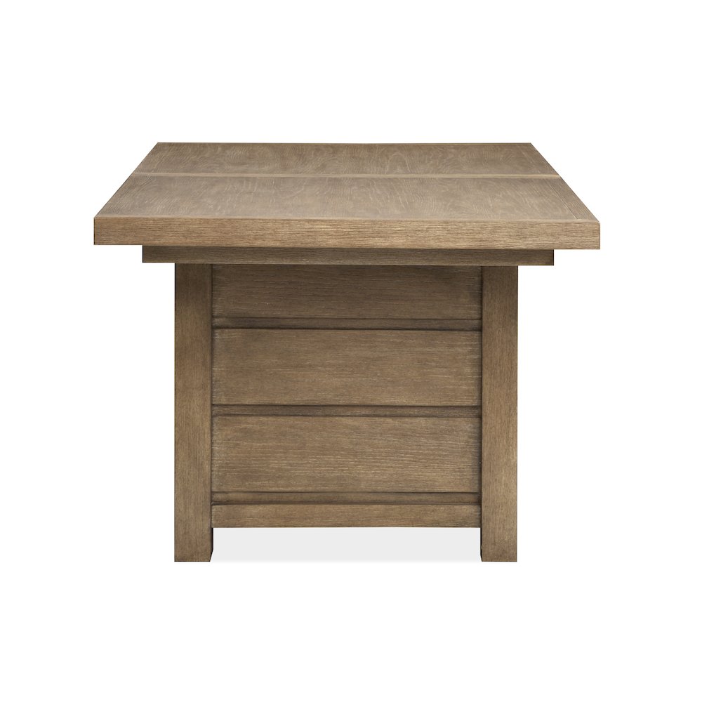Plum Creek Sierra Brown Extendable Trestle Dining Table