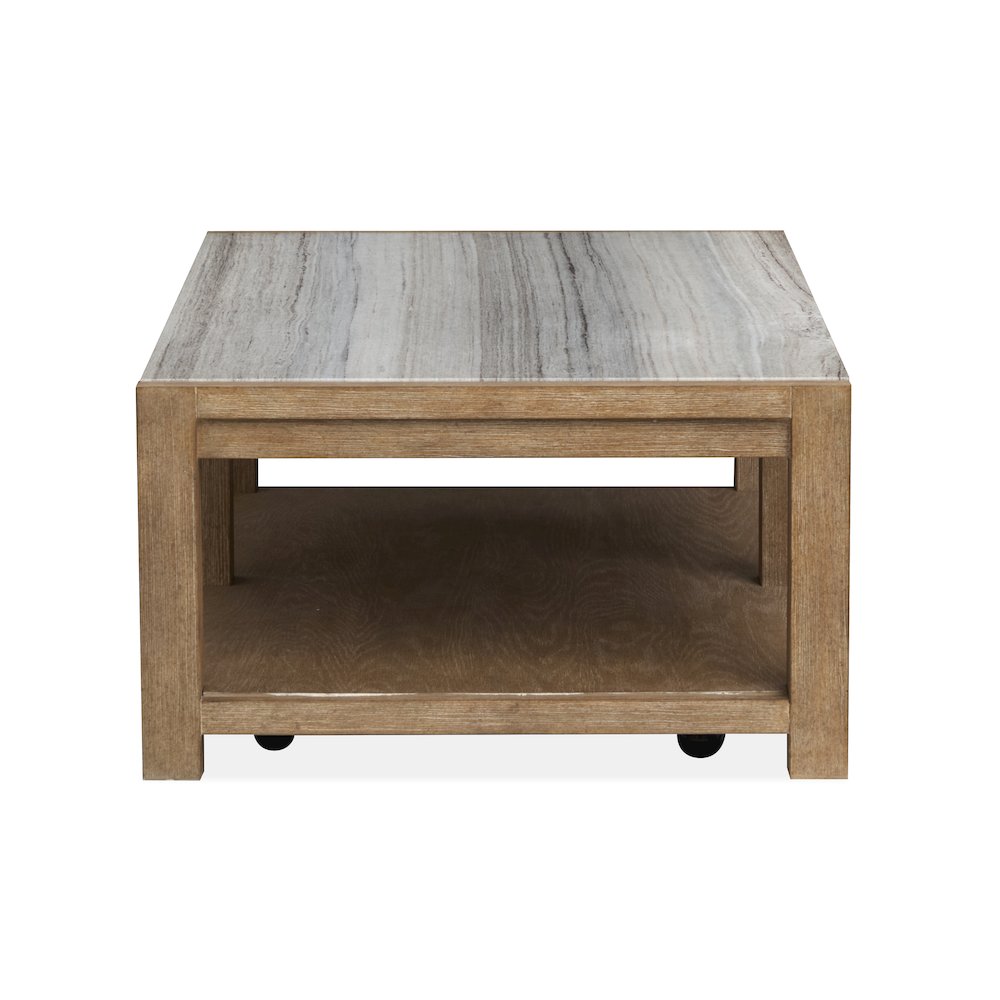 Plum Creek Sierra Brown Rectangular Cocktail Table With Casters