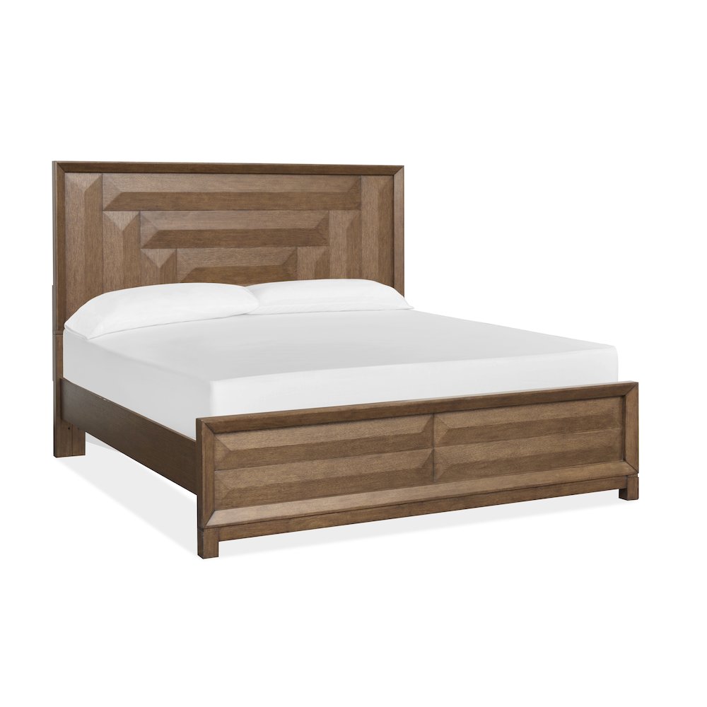 Callisto Bourbon Brown Queen Panel Bed