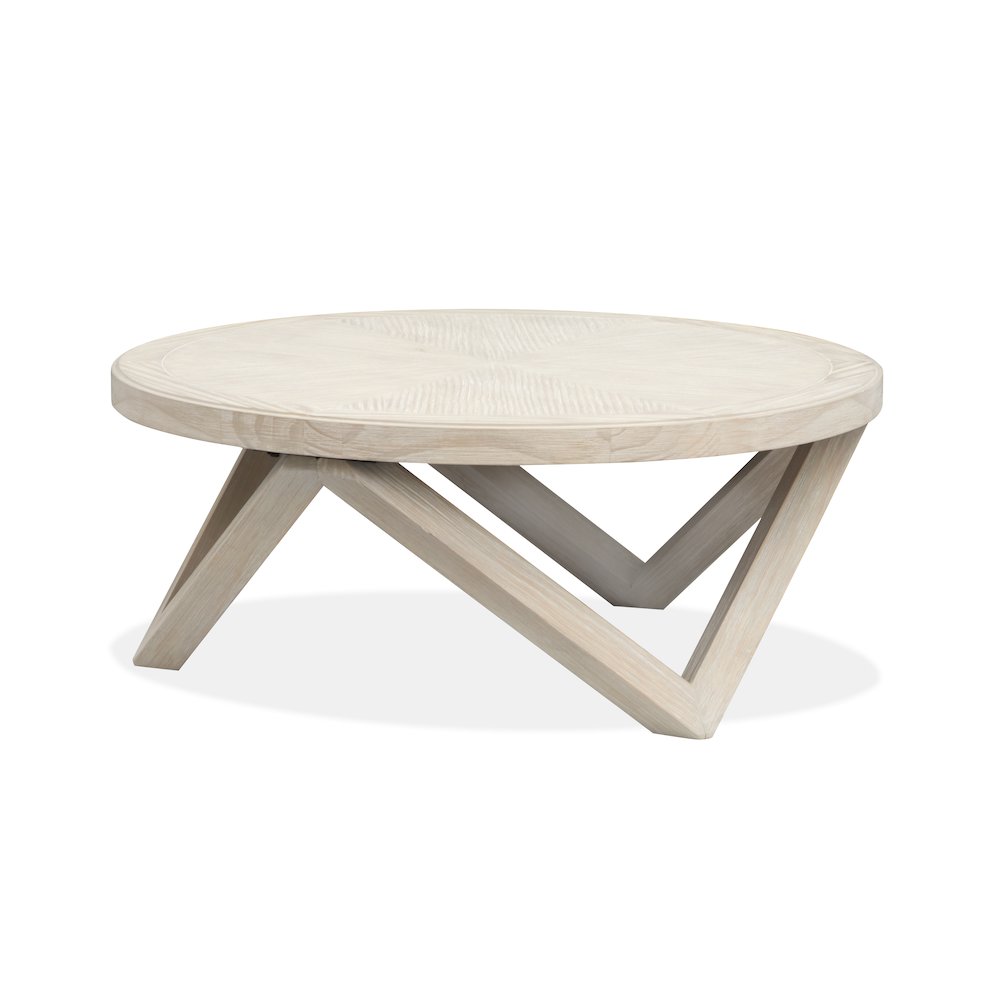 Bostwick Coconut Cream Round Cocktail Table
