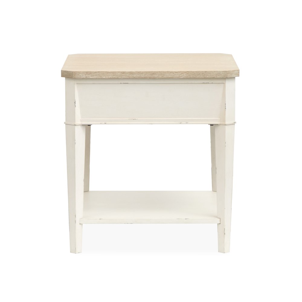 Echo Isles Sea Pearl And Driftwood Rectangular End Table