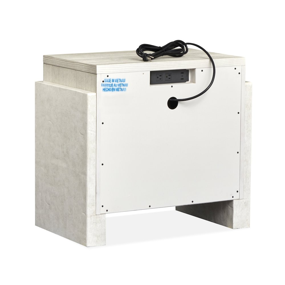 Lorelei Misty Cloud Drawer Nightstand