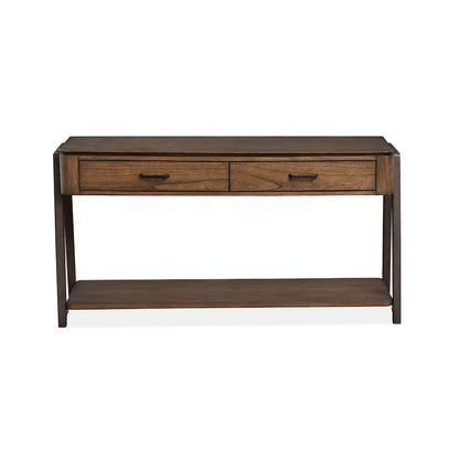 Hallie Milk Chocolate And Dark Chocolate Rectangular Sofa Table