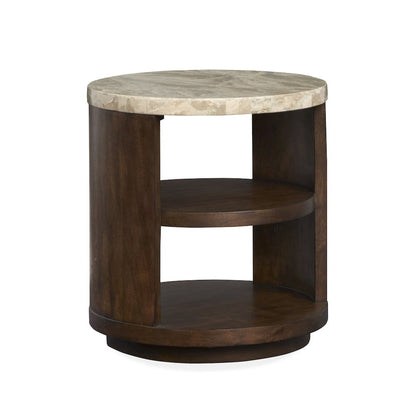 Mcpherson Burnt Umber Round End Table