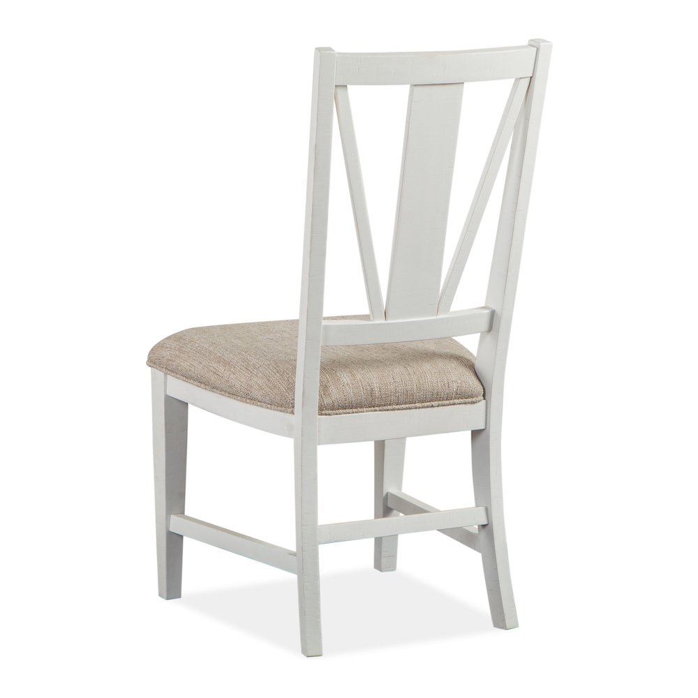 Heron Cove Chalk White And Dovetail Grey Upholstered Side Chair Two Pack