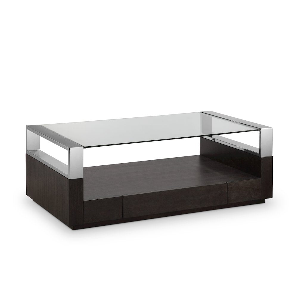 Revere Graphite Rectangular Cocktail Table With Casters