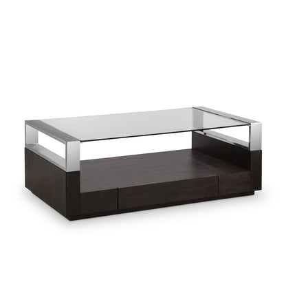 Revere Graphite Rectangular Cocktail Table With Casters