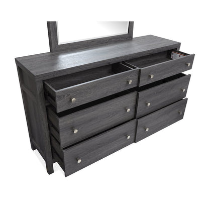 Merrifield Raisin Black Double Drawer Dresser