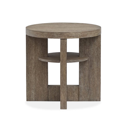 Conway Spiced Brown Round End Table