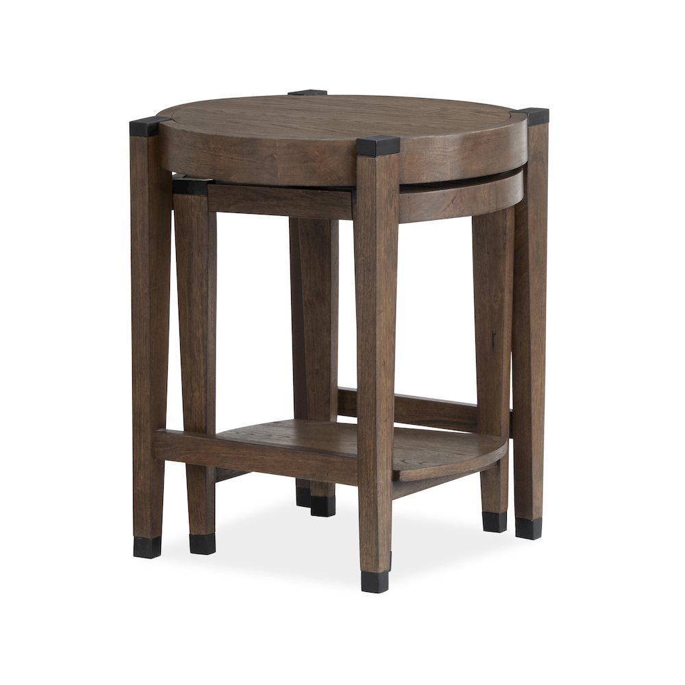 Kaysen Wallaby And Matte Black Nesting End Table